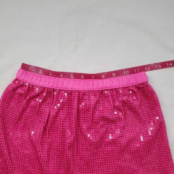 Cherokee Kids Girls Sequin Sparkle Elastic Waist Mini Skirt Pink Sz L/G (10/12) - Picture 8 of 9
